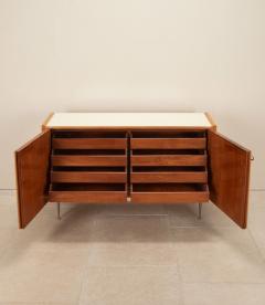 Mid Century Italian Sycamore and Brass Sideboard - 4344570