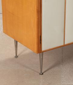 Mid Century Italian Sycamore and Brass Sideboard - 4344576