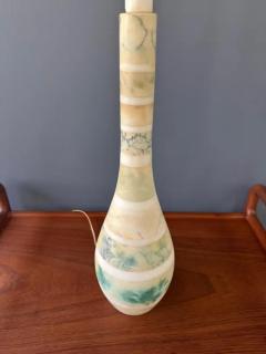 Mid Century Italian Tall Stacked Marble Lamp in Blues and Greens - 4080162