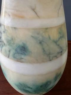Mid Century Italian Tall Stacked Marble Lamp in Blues and Greens - 4080194