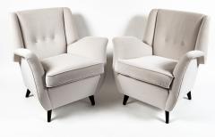 Mid Century Italian Upholstered Lounge Chairs - 4096170