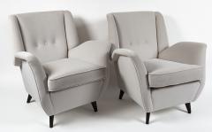Mid Century Italian Upholstered Lounge Chairs - 4096174