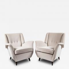 Mid Century Italian Upholstered Lounge Chairs - 4099759