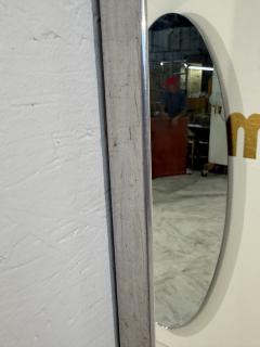 Mid Century Italian Wall Mirror with Chrome Frame 1960s - 4289021