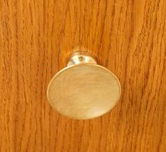 Mid Century Italian White Oak Veneer Sideboard with Brass Pulls circa 1950s - 4442494
