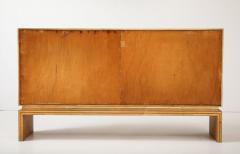 Mid Century Italian White Oak Veneer Sideboard with Brass Pulls circa 1950s - 4442496