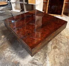 Mid Century Italian Wood Square Coffee Table 1970s - 3220748