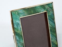 Mid Century Italian brass malachite picture frame 1970 - 2926352