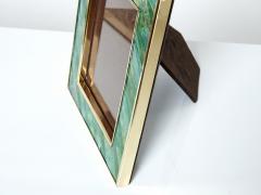 Mid Century Italian brass malachite picture frame 1970 - 2926355