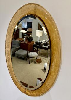 Mid Century Italian cast glass texture Mirror  - 3965313