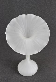 Mid Century Jack In The Pulpit Glass Vase France circa 1960 - 3515552