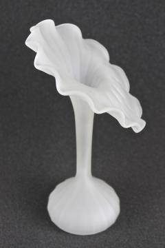 Mid Century Jack In The Pulpit Glass Vase France circa 1960 - 3515560