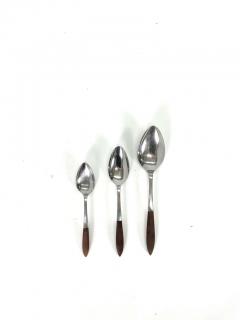 Mid Century Japanese Silverware Set with Wood Handles - 3419822