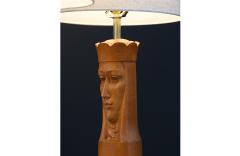 Mid Century King Queen Chess Piece Table Lamps by Lighthouse Co  - 3727692