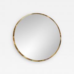 Mid Century Large Circular Brass Mirror Italy 1950s - 1514488