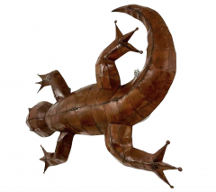 Mid Century Large Lizard Wall Sculpture - 3383343