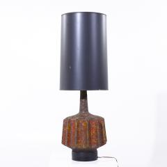 Mid Century Lava Glaze Table Lamp - 4054271