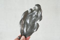 Mid Century Leaf Shaped Vide Poche in Pewter 1960s - 4582683