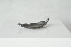 Mid Century Leaf Shaped Vide Poche in Pewter 1960s - 4582685