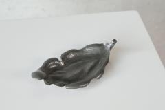 Mid Century Leaf Shaped Vide Poche in Pewter 1960s - 4582694