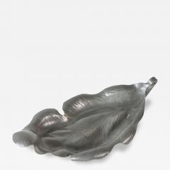 Mid Century Leaf Shaped Vide Poche in Pewter 1960s - 4583996