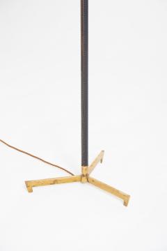 Mid Century Leather Floor Lamp - 3948197