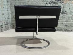 Mid Century Leather and Stainless Steel Cantilever Lounge Chair 1960 - 3231307