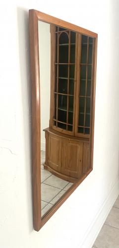 Mid Century Linear Framed Wooden Wall Mirror - 3557170