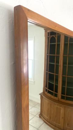 Mid Century Linear Framed Wooden Wall Mirror - 3557173