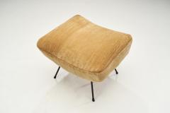 Mid Century Lounge Chair and Footstool with Tubular Steel Legs Europe ca 1950s - 2717808