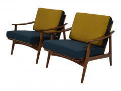 Mid Century Lounge Chairs with Reversible Cushions - 2582213