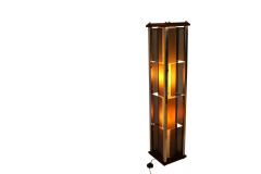 Mid Century Lucite Paneled Rectangular Floor Lamp - 2992580