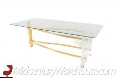 Mid Century Lucite and Brass Waterfall Table Base - 2569824