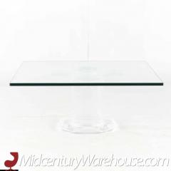 Mid Century Lucite and Glass Square Coffee Table - 3693991