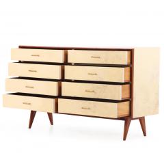 Mid Century Mahogany and Parchment Commode C 1950 - 4739690