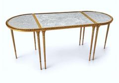 Mid Century Maison Bagues Bronze Dore Hollywood Regency Coffee Table - 4625323