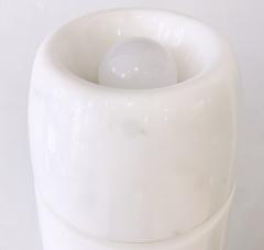 Mid Century Marble Table Lamp in White - 2728591