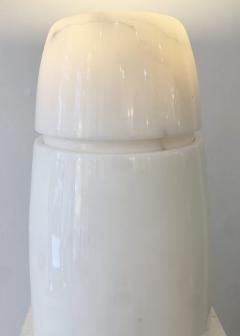 Mid Century Marble Table Lamp in White - 2728592