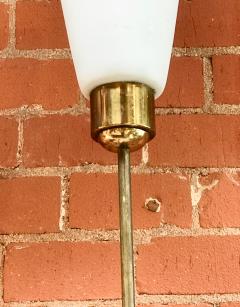 Mid Century Minimal Brass Floor Lamp with Marble Base Italy 1950s - 941391