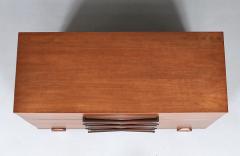 Mid Century Modern 3 Drawer Dresser w Bowtie Handles - 4735562