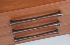 Mid Century Modern 3 Drawer Dresser w Bowtie Handles - 4735563