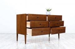 Mid Century Modern 6 Drawer Walnut Dresser - 2289014