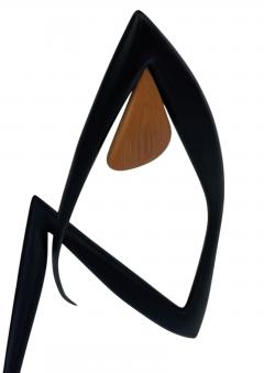 Mid Century Modern Abstract Art Deco Table or Floor Sculpture in Mixed Woods - 4286505