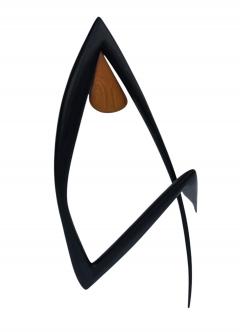 Mid Century Modern Abstract Art Deco Table or Floor Sculpture in Mixed Woods - 4286507