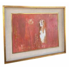 Mid Century Modern Abstract Art Oil Painting in Giltwood Frame - 4530612