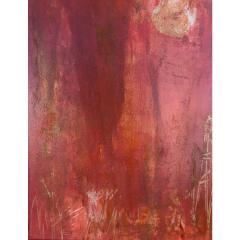 Mid Century Modern Abstract Art Oil Painting in Giltwood Frame - 4530616