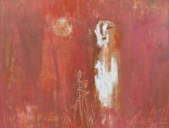 Mid Century Modern Abstract Art Oil Painting in Giltwood Frame - 4532708