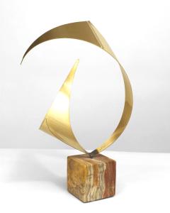 Mid Century Modern Abstract Brass Sculpture - 4665074