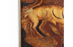 Mid Century Modern Abstract Bull Painting by Larry Maschino - 2536736