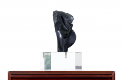 Mid Century Modern Abstract Stone Sculpture on Lucite Base - 2648579